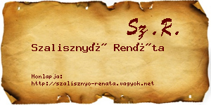 Szalisznyó Renáta névjegykártya